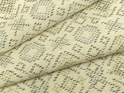 平和屋着物▽上質な紬 単衣 幾何学文 正絹 逸品 AABB2238fy