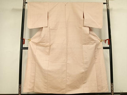 平和屋着物▽上質な紬　単衣　色無地　雄黄色　正絹　逸品　AABB2239fy