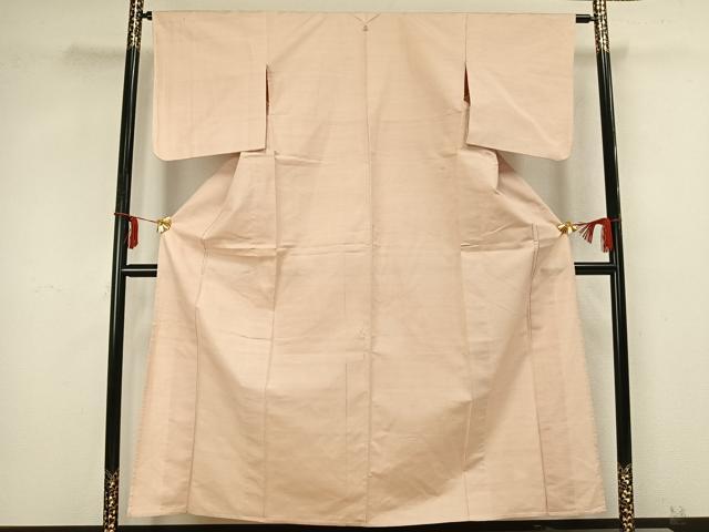 平和屋着物▽上質な紬　単衣　色無地　雄黄色　正絹　逸品　AABB2239fy