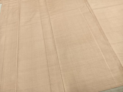 平和屋着物▽上質な紬　単衣　色無地　雄黄色　正絹　逸品　AABB2239fy
