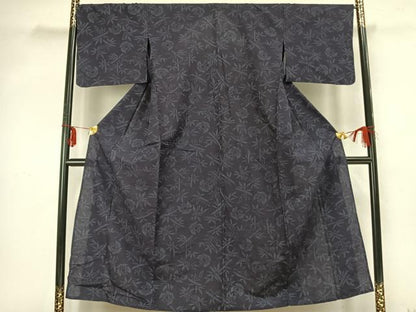 平和屋着物▽上質な紬 単衣 ふくら雀 正絹 逸品 AABB2240fy