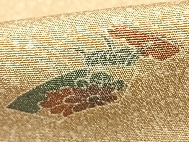 平和屋着物▽上質な小紋 単衣 地紙花文 正絹 逸品 AABB2242fy