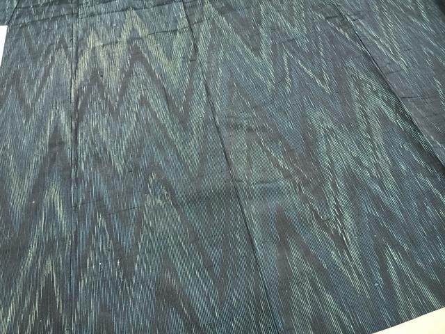 平和屋着物▽上質な紬 単衣 幾何学文様 正絹 逸品 AABB2243fy