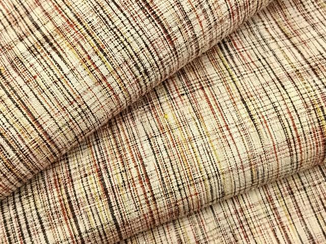 平和屋着物▽上質な紬 単衣 格子 正絹 逸品 AABB2247fy