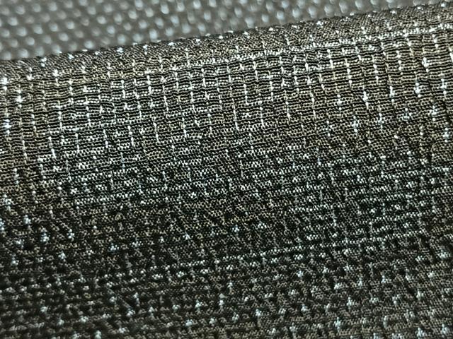 平和屋着物▽本塩沢 単衣 110亀甲 横段文 正絹 逸品 AABB2248fy