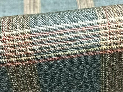 平和屋着物▽上質な紬 単衣 格子 正絹 逸品 AABB2254fy