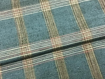 平和屋着物▽上質な紬 単衣 格子 正絹 逸品 AABB2254fy
