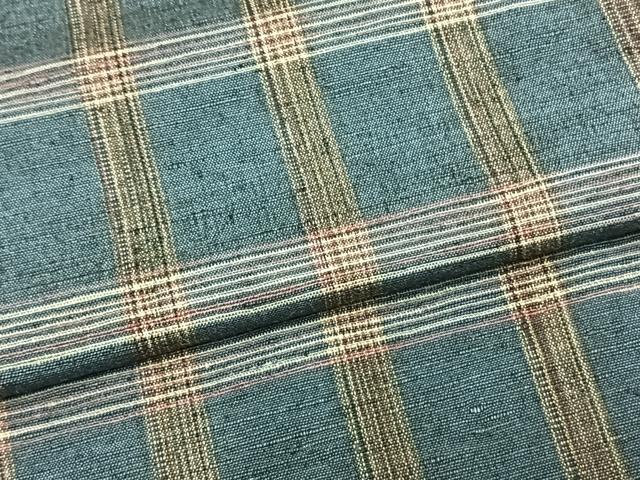 平和屋着物▽上質な紬 単衣 格子 正絹 逸品 AABB2254fy
