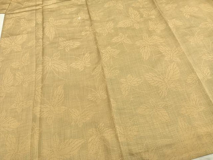 平和屋着物▽上質な紬　単衣　舞蝶文　正絹　逸品　AABB2255fy
