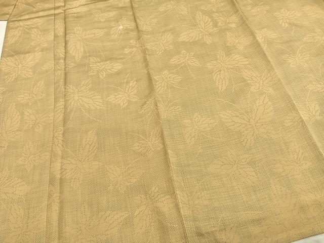 平和屋着物▽上質な紬　単衣　舞蝶文　正絹　逸品　AABB2255fy