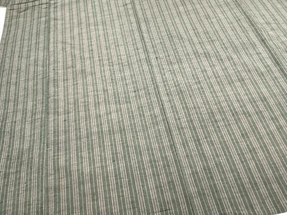 平和屋着物▽上質な紬　単衣　縞　正絹　逸品　AABB2260fy