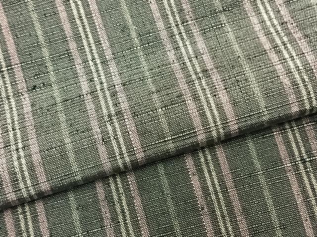 平和屋着物▽上質な紬　単衣　縞　正絹　逸品　AABB2260fy