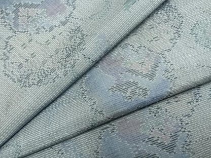 平和屋着物▽本場大島紬 単衣 雪輪唐草文 正絹 逸品 AABB2264fy