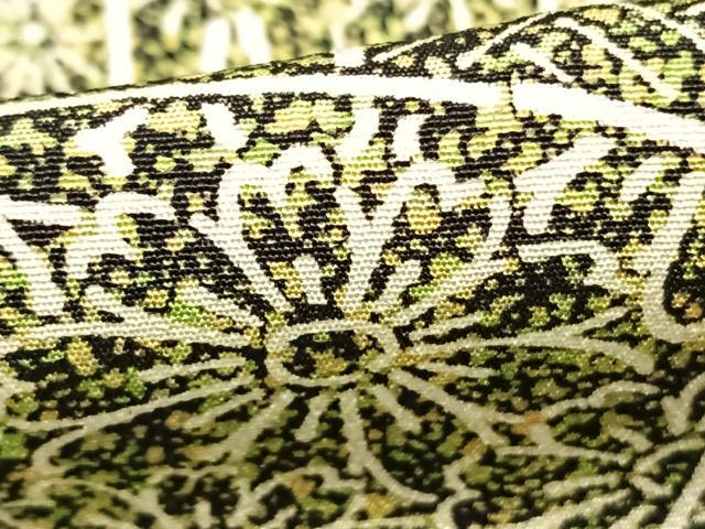 平和屋着物▽訪問着 単衣 幾何学花文 正絹 逸品 AABB2266fy