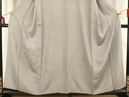 平和屋着物▽訪問着 単衣 舞花丸文 正絹 逸品 AABB2267fy