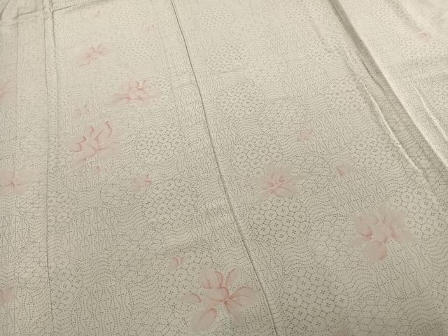 平和屋着物▽訪問着 単衣 舞花丸文 正絹 逸品 AABB2267fy