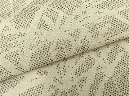 平和屋着物▽訪問着 単衣 お召地 草葉文 正絹 逸品 AABB2273fy