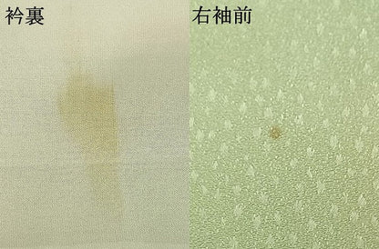 平和屋着物▽訪問着 単衣 駒刺繍 枝花文 暈し染め 金彩 正絹 逸品 AABB2278fy