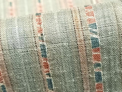 平和屋着物▽上質な紬 単衣 縞 正絹 逸品 AABB2282fy