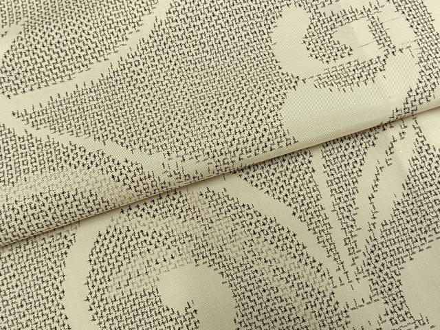平和屋着物▽本場大島紬　単衣　唐草文　正絹　逸品　AABB2283fy