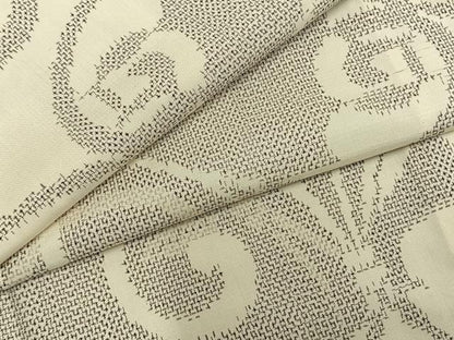平和屋着物▽本場大島紬　単衣　唐草文　正絹　逸品　AABB2283fy