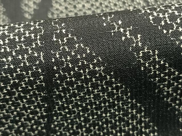 平和屋着物▽上質な紬　単衣　抽象文様　正絹　逸品　AABB2284fy