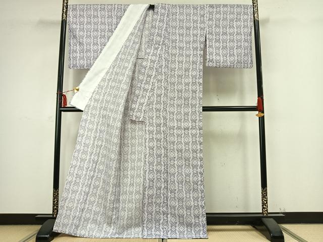 平和屋着物▽小紋 単衣 花蝶文 洗える着物 AABB2285fy