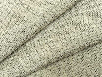 平和屋着物▽本塩沢　単衣　110亀甲　よろけ縞　正絹　逸品　未使用　AABB2286fy