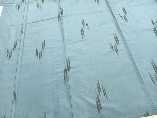 平和屋着物▽上質な紬 単衣 矢羽文 正絹 逸品 AABB2290fy