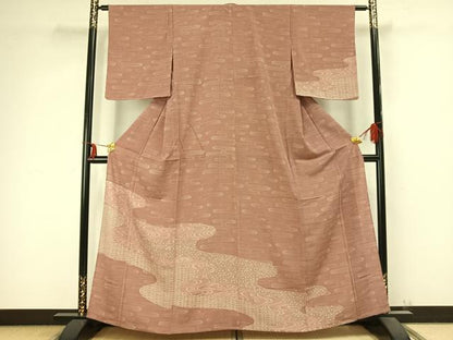 平和屋着物▽訪問着 単衣 流水文 正絹 逸品 未使用 AABB2291fy