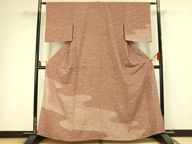 平和屋着物▽訪問着 単衣 流水文 正絹 逸品 未使用 AABB2291fy