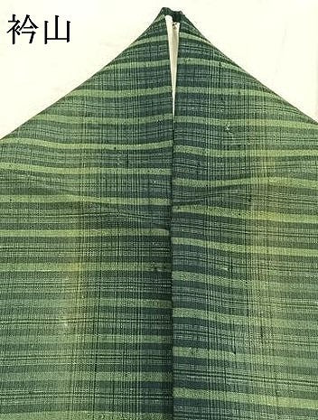 平和屋着物▽上質な紬 単衣 横縞 正絹 逸品 AABB2292fy