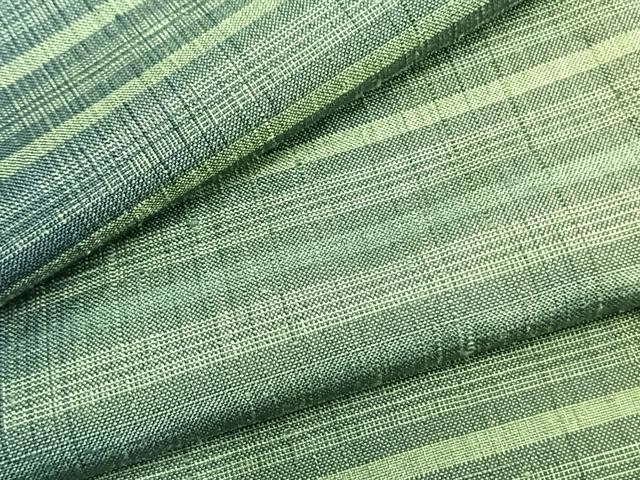平和屋着物▽上質な紬 単衣 横縞 正絹 逸品 AABB2292fy