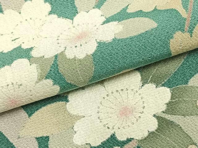 平和屋着物▽訪問着 単衣 草花文 正絹 逸品 AABB2293fy