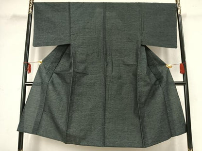 平和屋着物▽男性 お召 単衣 霞文 正絹 逸品 AABB2301fy