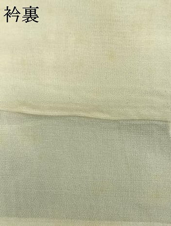 平和屋着物▽上質な紬　単衣　格子飛鳥文　正絹　逸品　AABB2302fy
