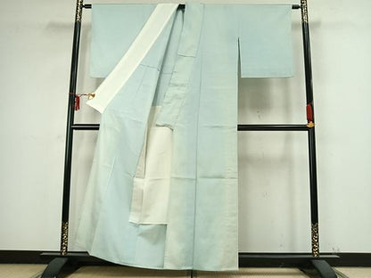 平和屋着物▽上質な紬 単衣 霞文 正絹 逸品 AABB2304fy
