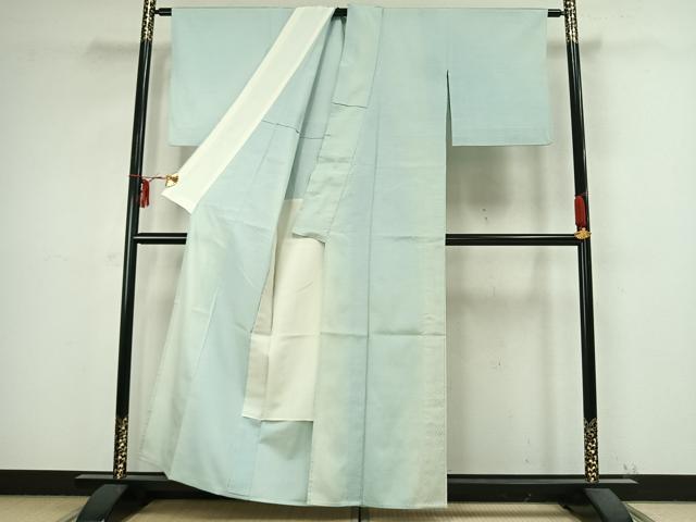 平和屋着物▽上質な紬 単衣 霞文 正絹 逸品 AABB2304fy