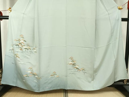 平和屋着物▽訪問着 単衣 作家物 松 正絹 逸品 AABB2306fy