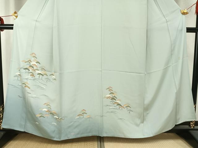 平和屋着物▽訪問着 単衣 作家物 松 正絹 逸品 AABB2306fy