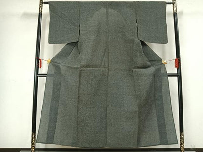 平和屋着物▽上質な紬 単衣 霞文 正絹 逸品 AABB2308fy