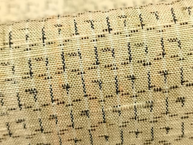平和屋着物▽上質な紬　単衣　霞文　正絹　逸品　AABB2317fy
