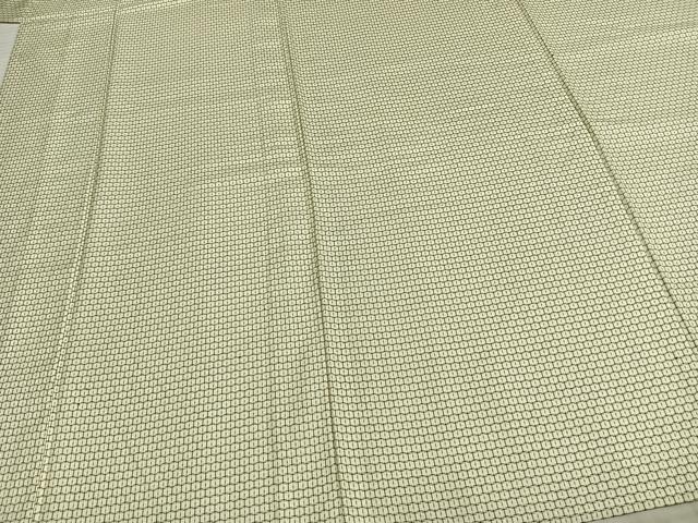 平和屋着物▽上質な小紋 単衣 亀甲柄 正絹 逸品 AABB2328fy
