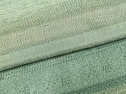 平和屋着物▽お召　単衣　横段文　正絹　逸品　AABB2332fy