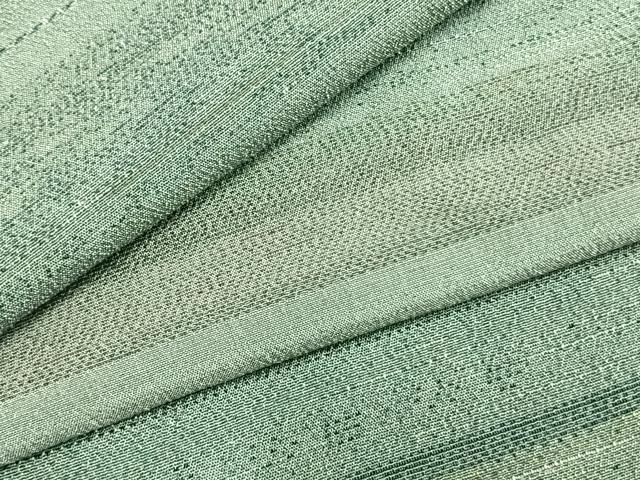 平和屋着物▽お召　単衣　横段文　正絹　逸品　AABB2332fy