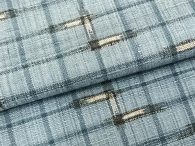平和屋着物▽上質な紬 単衣 格子 正絹 逸品 AABB2333fy