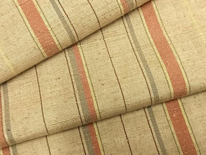 平和屋着物▽上質な紬　単衣　間道　正絹　逸品　未使用　AABB2334fy