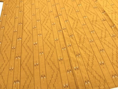 平和屋着物▽上質な紬 単衣 間道 正絹 逸品 AABB2337fy