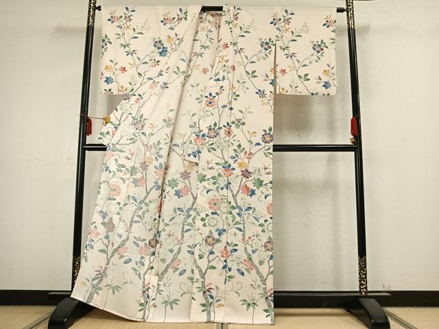 平和屋着物▽訪問着 単衣 辻が花 正絹 逸品 AABB2338fy