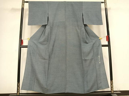 平和屋着物▽無形文化財 小紋師 内田秀一 江戸小紋 単衣 行儀 正絹 逸品 AABB2345fy